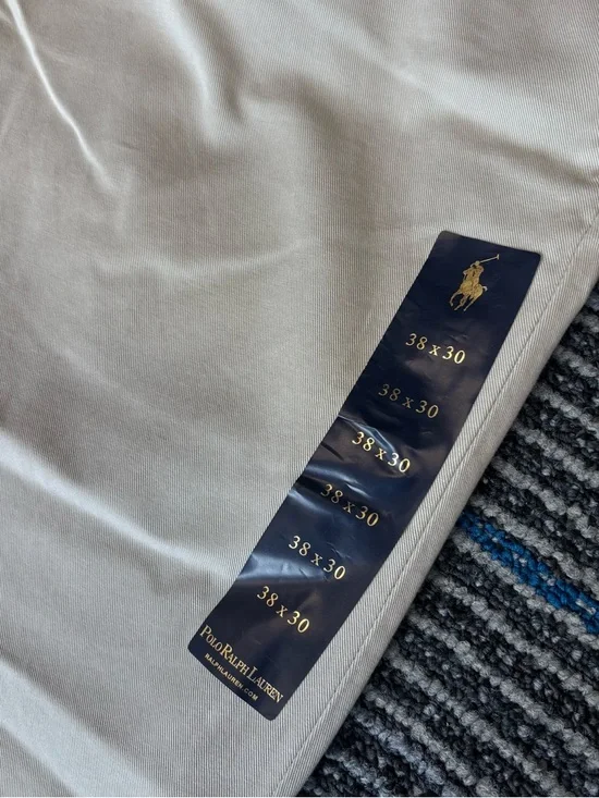 Polo Ralph Lauren Andrew Pants 38x30 Biege pleated - Picture 7 of 9